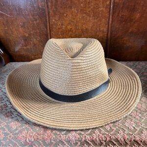 Classic Tan Floppy Hat with Black Band